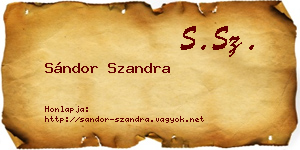 Sándor Szandra névjegykártya